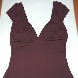 NWT Intimately Free People Duo Corset Cami Size XS; Bitter Chocolate